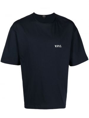 T-shirt à imprimé A.p.c. bleu