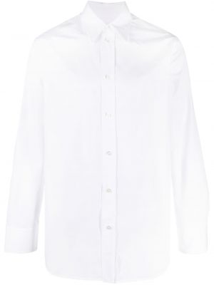 Βαμβακερό πουκάμισο με κουμπιά Jil Sander λευκό