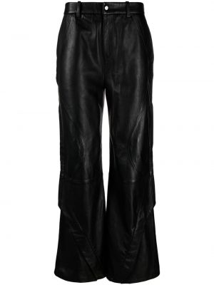 Δερμάτινο παντελόνι σε φαρδιά γραμμή Heliot Emil μαύρο