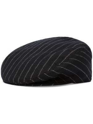 Pruhovaná vlnená čiapka bez podpätku Dolce & Gabbana čierna