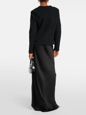 Strickjacke mit schleife Self-portrait schwarz