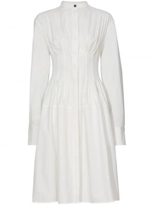 Плисирана рокля тип риза Proenza Schouler бяло