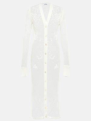 Midi šaty Jean Paul Gaultier bílé