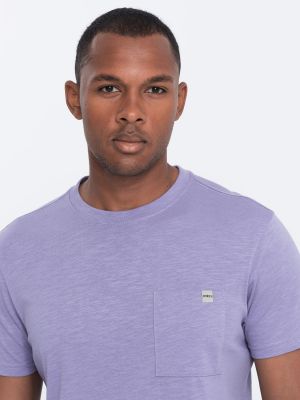 Megztas polo marškinėliai su kišenėmis Ombre violetinė