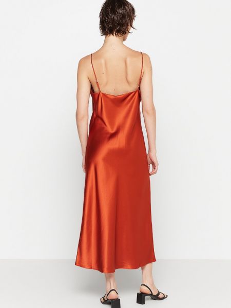 Sukienka długa Polo Ralph Lauren pomarańczowa