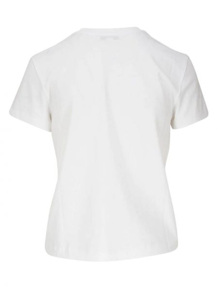 Bavlněné tričko s kulatým výstřihem Vince bílé