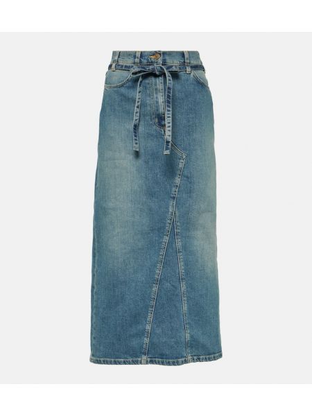 Spódnica jeansowa z wysoką talią Altuzarra niebieska