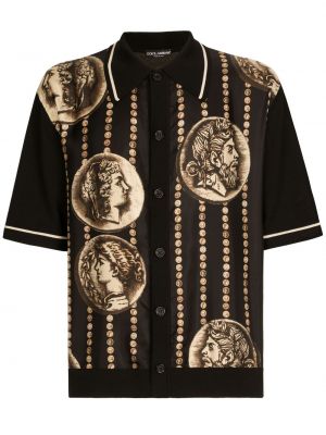 Ριγέ πουκάμισο Dolce & Gabbana μαύρο