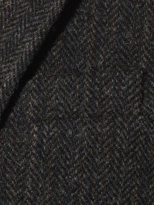 Vlněná bunda se vzorem rybí kosti Marant Etoile černá
