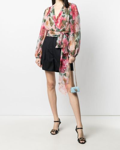 Blusa de flores con estampado Dolce & Gabbana rosa