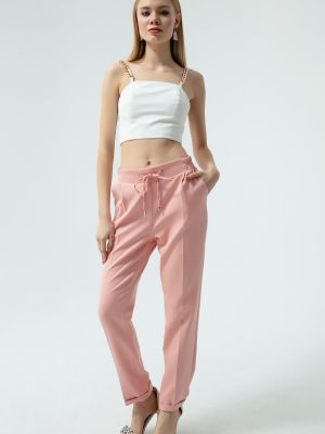 Rovné kalhoty Lafaba růžové