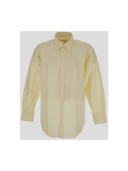 Koszula bawełniana Maison Kitsune żółta