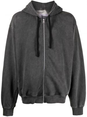 Blixtlås hoodie Izzue grå