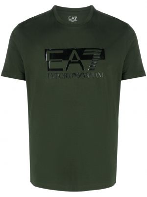 T-shirt con stampa Ea7 Emporio Armani verde