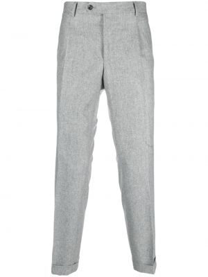 Pantaloni di lana plissettati Barba grigio