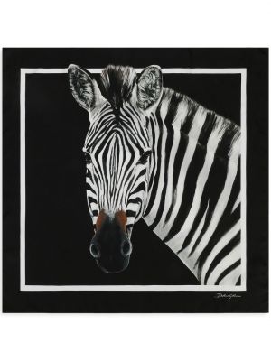 Zebra mintás selyem sál nyomtatás Dolce & Gabbana