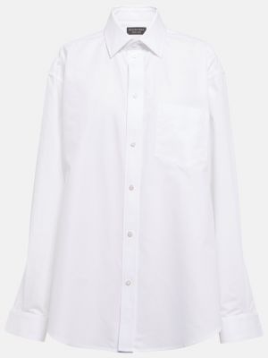 Хлопковая рубашка Balenciaga белая