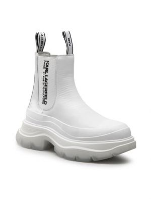 Kotníkové boty Karl Lagerfeld bílé