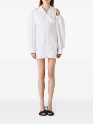Sukienka koszulowa asymetryczna Jacquemus biała