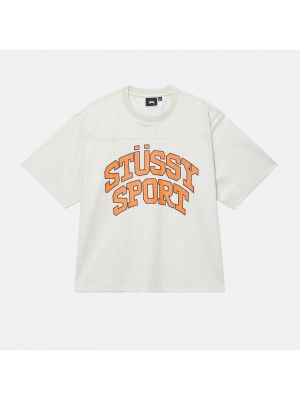 Спортивная футболка из джерси с сеткой Stussy белая