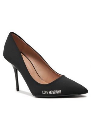 Полуотворени обувки с ток Love Moschino черно
