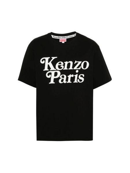 Koszulka oversize bawełniana z nadrukiem Kenzo czarna