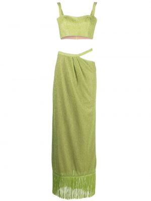 Dlouhé šaty Rayane Bacha zelené