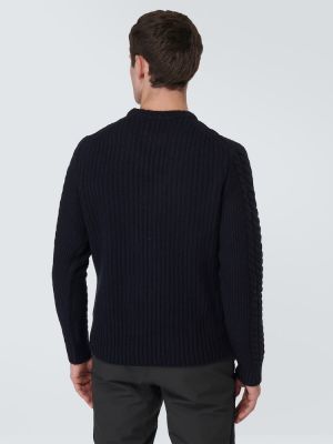 Sweter wełniany Fusalp niebieski