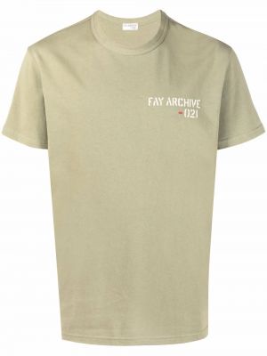 T-shirt con stampa Fay verde