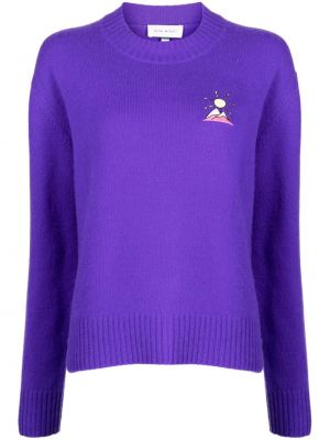 Kašmírový svetr s výšivkou Mira Mikati fialový