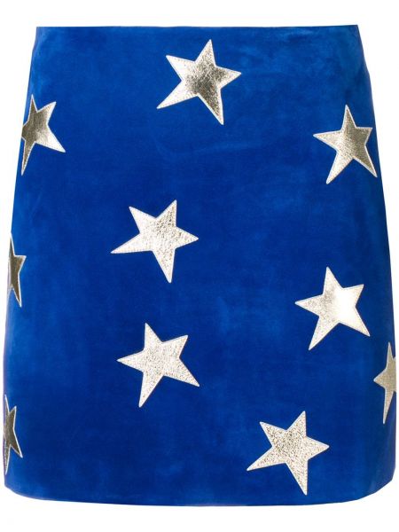 Falda de estrellas Saint Laurent azul