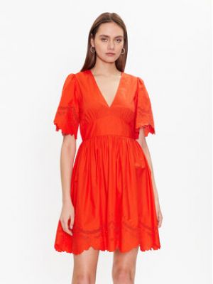 Gorsetowa sukienka Twinset pomarańczowa