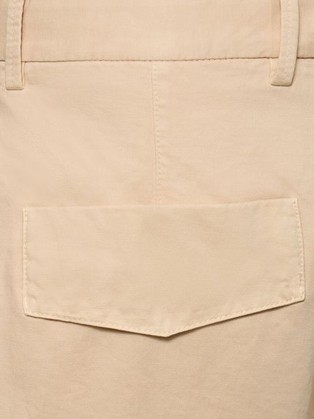 Pantalon chino en lin en coton Zegna beige