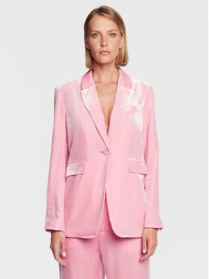 Sametové sako Custommade růžové