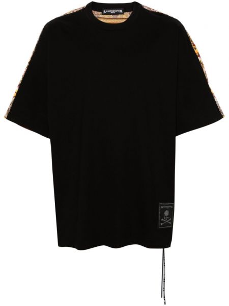 T-shirt en coton à rayures Mastermind Japan noir