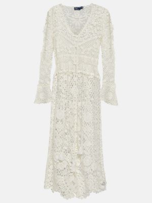 Manteau en coton à fleurs Polo Ralph Lauren blanc