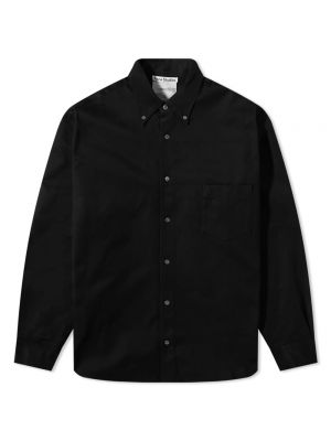 Хлопковая рубашка Acne Studios черная
