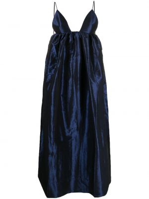 Midi haljina Ganni plava
