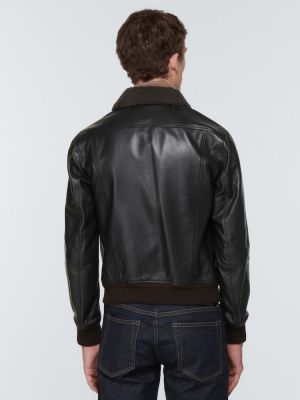 Kožená bunda Tom Ford černá