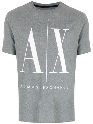 Trykt t-skjorte Armani Exchange grå