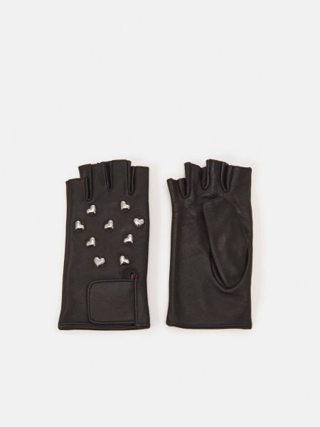 Czarne rękawiczki Hugo