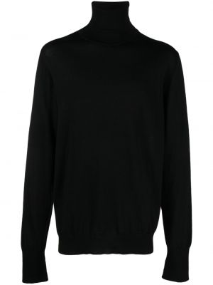 Vlněný svetr Maison Flaneur černý