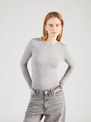 Tričko s dlhými rukávmi Vero Moda sivá