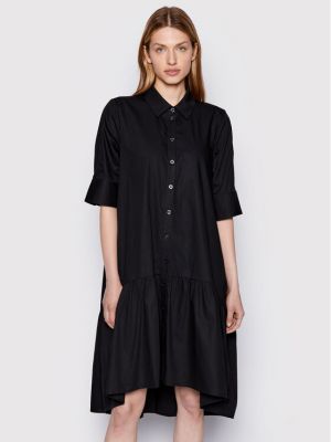 Voľné priliehavé košeľové šaty Gestuz čierna