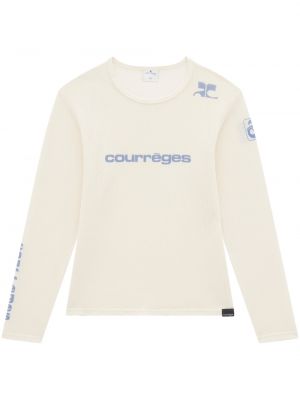 Långärmad t-shirt Courreges vit