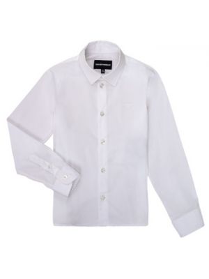 Biała koszula z długim rękawem Emporio Armani
