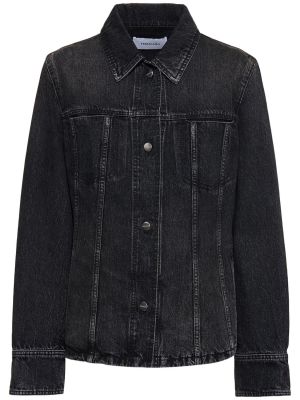 Přiléhavá džínová košile Ferragamo černá