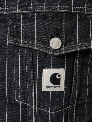 Pruhovaná džínová bunda Carhartt Wip černá