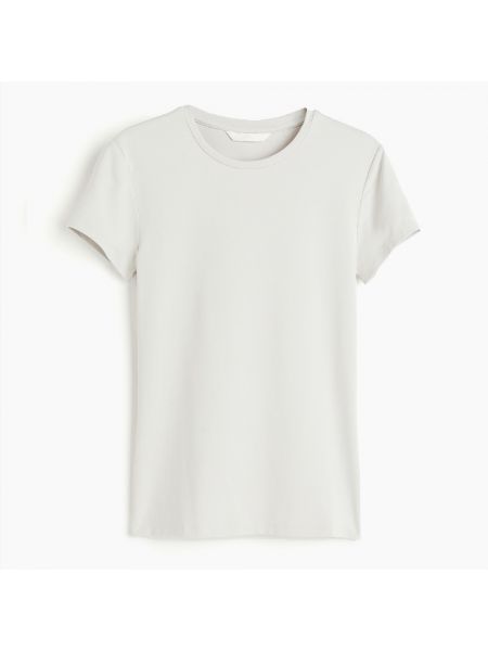 Приталенная футболка H&m серая