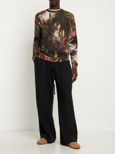 Vlnený sveter s tropickým vzorom Alanui khaki